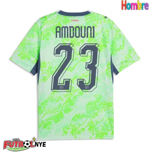 Camiseta Suiza Zeki Amdouni #23 Visitante Equipación Mundial 2026 manga corta